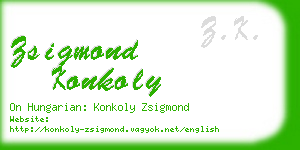zsigmond konkoly business card